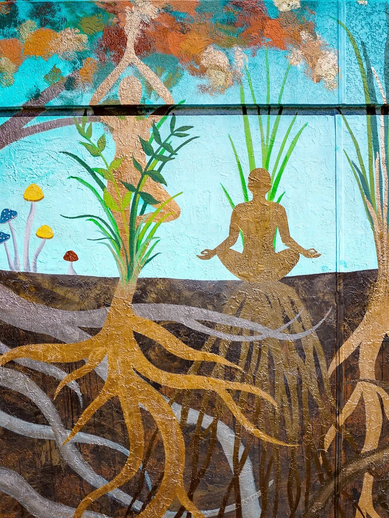 Roots of Our Community mural detail.