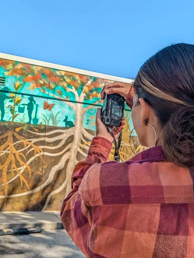 Section of the Willy Street Co-op community mural.