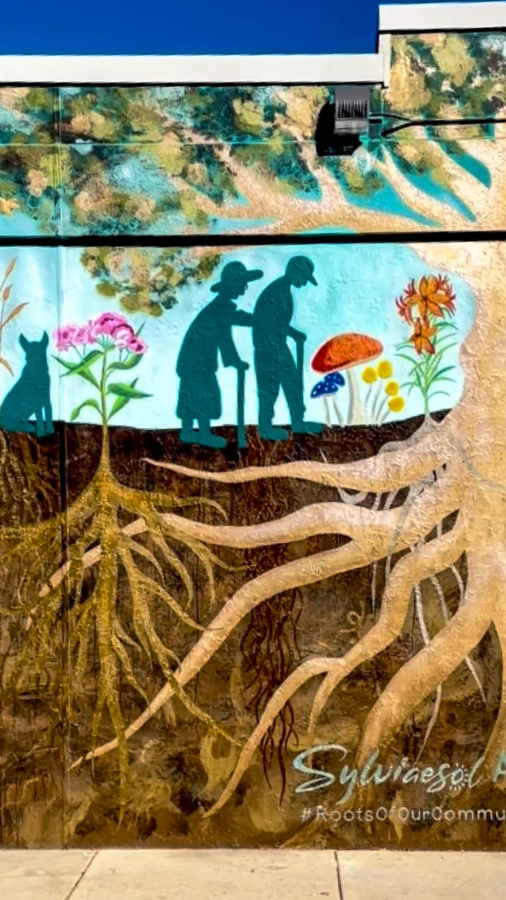 Finished Roots of Our Community mural composition.